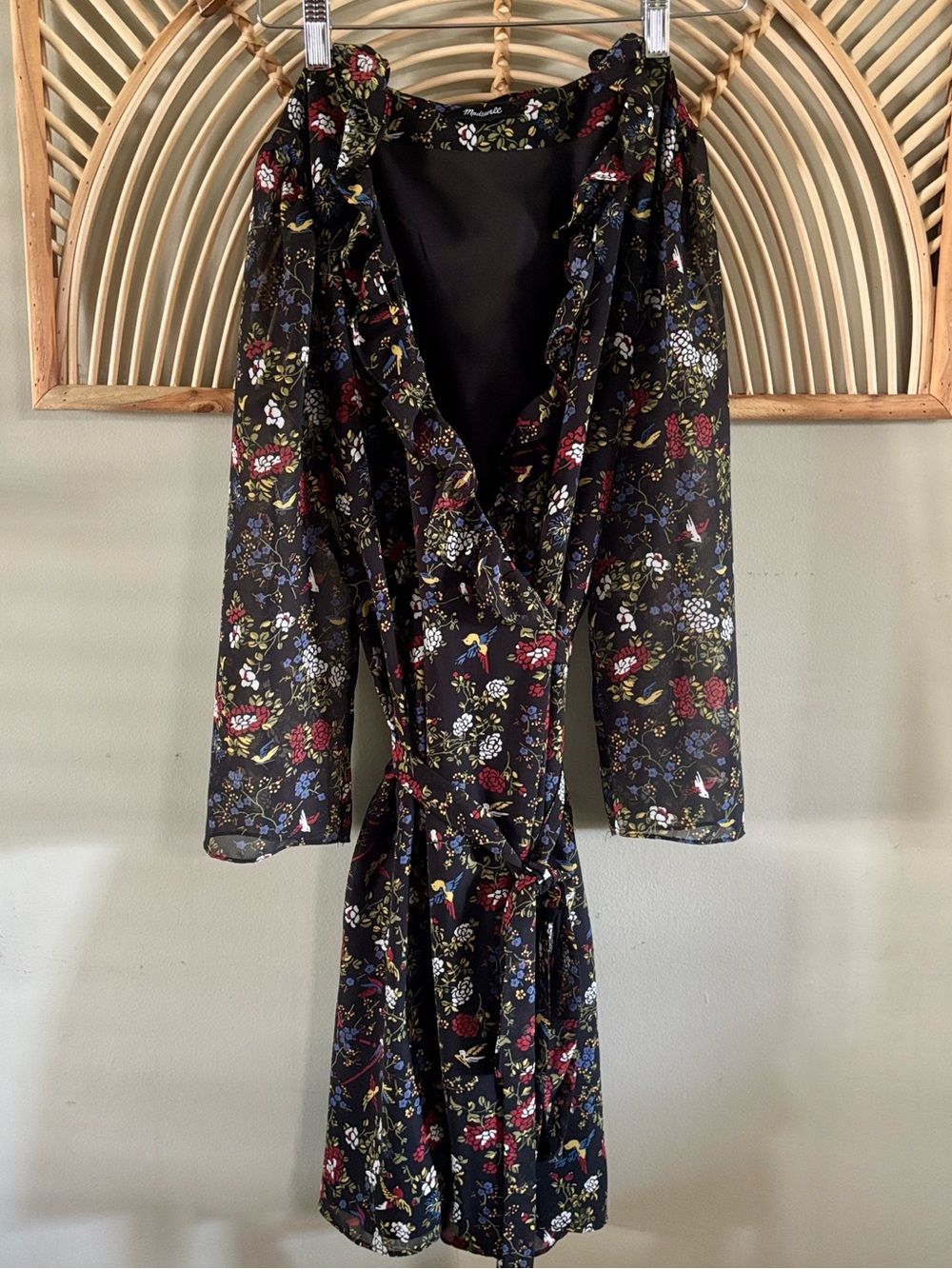 Madewell Wrap Dress in Floral Finch